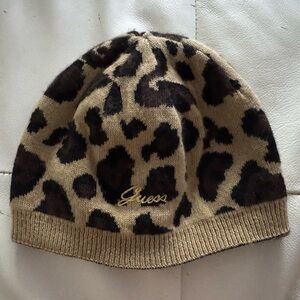 Guess Reversible Leopard Print Beanie